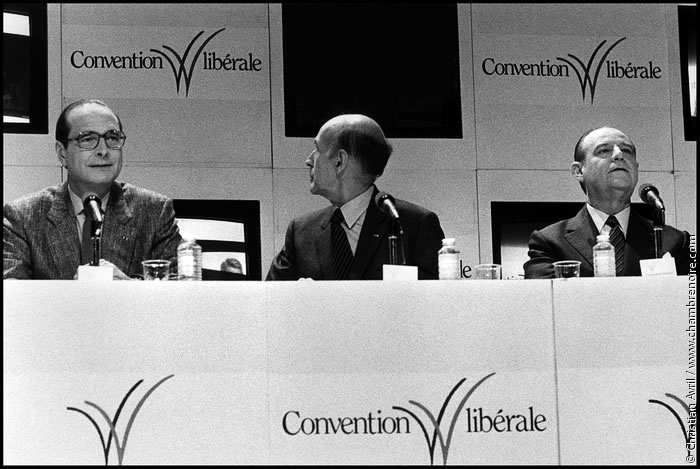 Jacques Chirac, Valéry Giscard d'Estaing et Raymond Barre