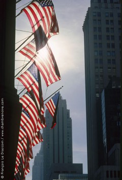 Drapeaux américains après le 11 septembre 2001